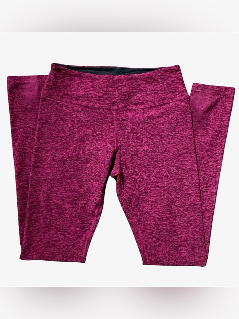Beyond Yoga Dark Red Heather Spacedye Mid-Rise Leggings | Small